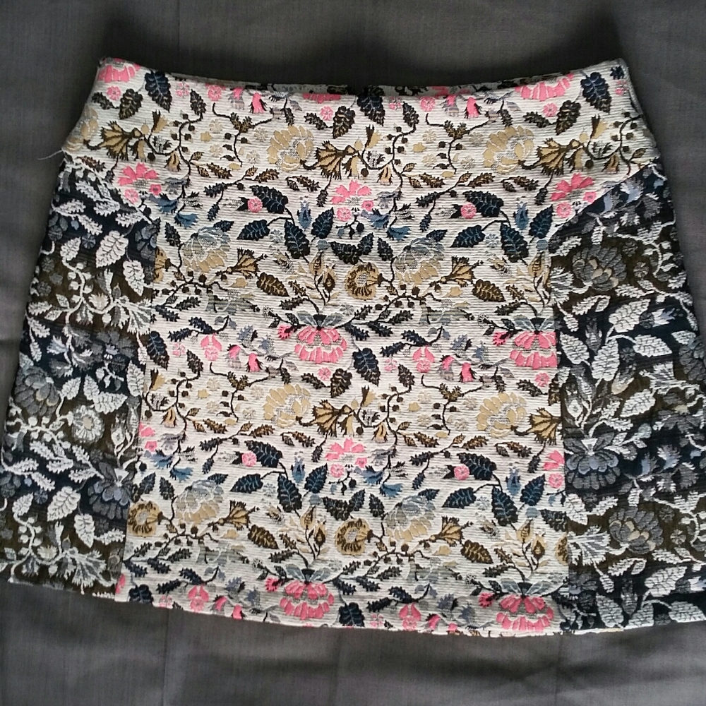 Topshop Floral Tapestry Mini Skirt US6